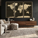 World Map Canvas Print – Framed World Map Wall Art for