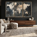 World Map Canvas Print – Detailed Map of the World Wall Art by MyGreatCanvas | Canvas Wall Art Prints | Photo Prints & Wall Decor
