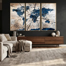 Rustic World Map Canvas Print – Framed Wall Art for Couples, by MyGreatCanvas | Canvas Wall Art Prints | Photo Prints & Wall Decor
