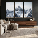 Snowy Mountain Range Canvas Print, Alpine Peaks Landscape by MyGreatCanvas | Canvas Wall Art Prints | Photo Prints & Wall Decor