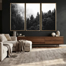 Black White Forest Wall Art Canvas Print, Misty Pine Tree by MyGreatCanvas | Canvas Wall Art Prints | Photo Prints & Wall Decor