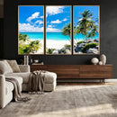Barbados Beach Wall Art Canvas Print, Palm Tree Ocean by MyGreatCanvas | Canvas Wall Art Prints | Photo Prints & Wall Decor