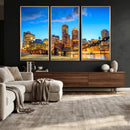 Boston Wall Art Canvas Print, Boston City Downtown Night by MyGreatCanvas | Canvas Wall Art Prints | Photo Prints & Wall Decor