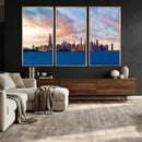Chicago Wall Art Canvas Print - Chicago City Downtown Night by MyGreatCanvas | Canvas Wall Art Prints | Photo Prints & Wall Decor