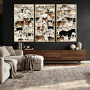 Farmhouse Animals Horse Longhorn Cow Wall Art Canvas Print - by MyGreatCanvas | Canvas Wall Art Prints | Photo Prints & Wall Decor