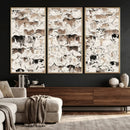 Abstract Texas Cow Canvas Print for Cabin and Western Home by MyGreatCanvas | Canvas Wall Art Prints | Photo Prints & Wall Decor