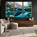 Alpine Mountain Lake Wall Art Canvas Print – Turquoise by MyGreatCanvas | Canvas Wall Art Prints | Photo Prints & Wall Decor