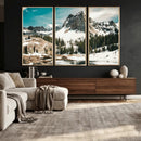 Snowy Mountain Wall Art Canvas Print, Alpine Pine Forest by MyGreatCanvas | Canvas Wall Art Prints | Photo Prints & Wall Decor
