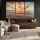Sunset Beach Wall Art Canvas Print – Soft Coastal by MyGreatCanvas | Canvas Wall Art Prints | Photo Prints & Wall Decor