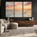 Sunset Beach Wall Art Canvas Print – Soft Coastal by MyGreatCanvas | Canvas Wall Art Prints | Photo Prints & Wall Decor