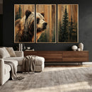 Grizzly Bear Wall Art Canvas Print, Rustic Wildlife Bear by MyGreatCanvas | Canvas Wall Art Prints | Photo Prints & Wall Decor