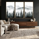 Misty Pine Forest Mountain Landscape Wall Art Canvas Print by MyGreatCanvas | Canvas Wall Art Prints | Photo Prints & Wall Decor