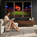Auburn Stadium Wall Art Canvas Print, College Football Night