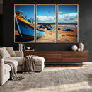 Fishing Boats Wall Art Canvas Print, Coastal Boat Beach by MyGreatCanvas | Canvas Wall Art Prints | Photo Prints & Wall Decor