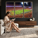 Clemson Football Stadium Wall Art Canvas Print, College