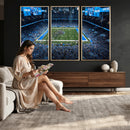Detroit Lions Stadium Wall Art Canvas Print, Football Field