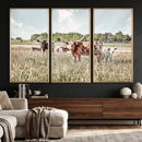 Texas Longhorn Cattle Wall Art Canvas Print: Western Ranch by MyGreatCanvas | Canvas Wall Art Prints | Photo Prints & Wall Decor