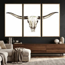 Longhorn Skull Wall Art Canvas Print – Rustic Western by MyGreatCanvas | Canvas Wall Art Prints | Photo Prints & Wall Decor