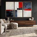 Navy Red Abstract Wall Art Canvas Print, Modern Luxury by MyGreatCanvas | Canvas Wall Art Prints | Photo Prints & Wall Decor