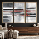 Gray Red Abstract Wall Art Canvas Print, Modern Abstract by MyGreatCanvas | Canvas Wall Art Prints | Photo Prints & Wall Decor