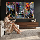 Graffiti Baseball Player Street Art Wall Art Canvas Print