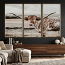 Texas Longhorn Bull Rustic Wall Art Canvas Print by MyGreatCanvas | Canvas Wall Art Prints | Photo Prints & Wall Decor