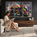 Graffiti American Football Helmet Street Art Wall Art Canvas