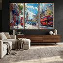 London City Street Wall Art Canvas Print, Big Ben & Red Bus by MyGreatCanvas | Canvas Wall Art Prints | Photo Prints & Wall Decor