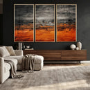 Black Orange Abstract Wall Art Canvas Print Modern Textured by MyGreatCanvas | Canvas Wall Art Prints | Photo Prints & Wall Decor