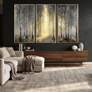 Abstract Birch Forest Wall Art Canvas Print – Modern Gold by MyGreatCanvas | Canvas Wall Art Prints | Photo Prints & Wall Decor