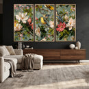 Vintage Birds and Flowers Wide Wall Art: Extra Large by MyGreatCanvas | Canvas Wall Art Prints | Photo Prints & Wall Decor