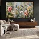 Vintage Birds and Flowers Wall Art Canvas Print, Botanical by MyGreatCanvas | Canvas Wall Art Prints | Photo Prints & Wall Decor