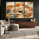 Geometric Boho Abstract Wall Art Canvas Print, Orange Blue by MyGreatCanvas | Canvas Wall Art Prints | Photo Prints & Wall Decor