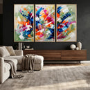 Geometric Abstract Wall Art Canvas Print, Orange Blue by MyGreatCanvas | Canvas Wall Art Prints | Photo Prints & Wall Decor