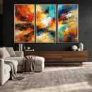 Lyrical Abstract Wall Art Canvas Print, Orange Blue Abstract by MyGreatCanvas | Canvas Wall Art Prints | Photo Prints & Wall Decor