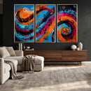 Geometric Abstract Wall Art Canvas Print, Orange Blue by MyGreatCanvas | Canvas Wall Art Prints | Photo Prints & Wall Decor