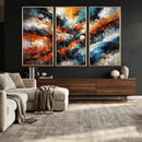 Geometric Abstract Wall Art Canvas Print, Orange Blue by MyGreatCanvas | Canvas Wall Art Prints | Photo Prints & Wall Decor