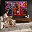 Jazz Band Canvas Wall Art — Jazz Club Singer Saxophone Print by MyGreatCanvas | Canvas Wall Art Prints | Photo Prints & Wall Decor