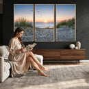 Sandy Dune Path Sunset Canvas Wall Art — Seagulls Beach by MyGreatCanvas | Canvas Wall Art Prints | Photo Prints & Wall Decor