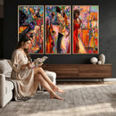 African American Jazz Singer Canvas Art — Red Dress Black by MyGreatCanvas | Canvas Wall Art Prints | Photo Prints & Wall Decor