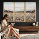 Neutral Wildflower Field Canvas Wall Art — Beige Earth Tone by MyGreatCanvas | Canvas Wall Art Prints | Photo Prints & Wall Decor