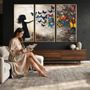 Banksy Butterfly Girl Wall Art Canvas Print, Framed Street by MyGreatCanvas | Canvas Wall Art Prints | Photo Prints & Wall Decor
