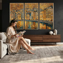 Gustav Klimt Golden Cityscape Wall Art Canvas Print, Framed by MyGreatCanvas | Canvas Wall Art Prints | Photo Prints & Wall Decor