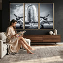 Propeller Plane Wall Art Canvas Print, Black and White by MyGreatCanvas | Canvas Wall Art Prints | Photo Prints & Wall Decor