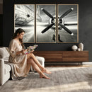 Vintage Airplane Wall Art Canvas Print, Black and White by MyGreatCanvas | Canvas Wall Art Prints | Photo Prints & Wall Decor