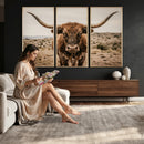 Texas Longhorn Bull Wall Art Canvas Print, Western Farmhouse by MyGreatCanvas | Canvas Wall Art Prints | Photo Prints & Wall Decor