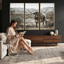 Texas Longhorn Bull Wall Art Canvas Print, Western Farmhouse by MyGreatCanvas | Canvas Wall Art Prints | Photo Prints & Wall Decor