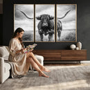 Texas Longhorn Canvas Wall Art Western Bull Desert Moody by MyGreatCanvas | Canvas Wall Art Prints | Photo Prints & Wall Decor