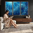 School of Fish Canvas Print | Blue Ocean Underwater Wall Art by MyGreatCanvas | Canvas Wall Art Prints | Photo Prints & Wall Decor