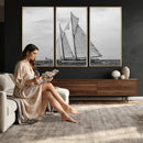 Vintage Sailboat Wall Art Canvas Print, Black and White by MyGreatCanvas | Canvas Wall Art Prints | Photo Prints & Wall Decor